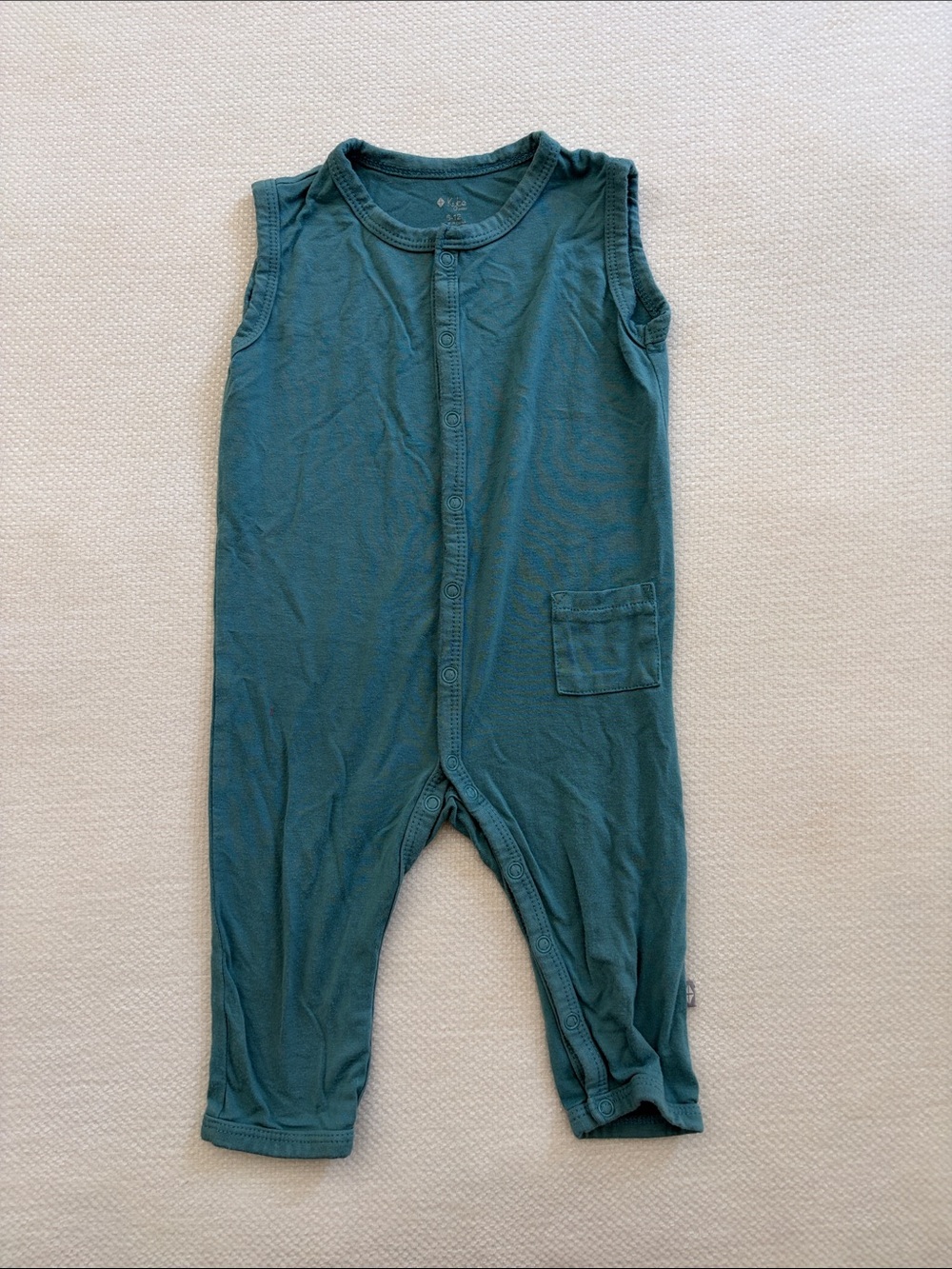 Kyte BABY Sleeveless Romper in Cove